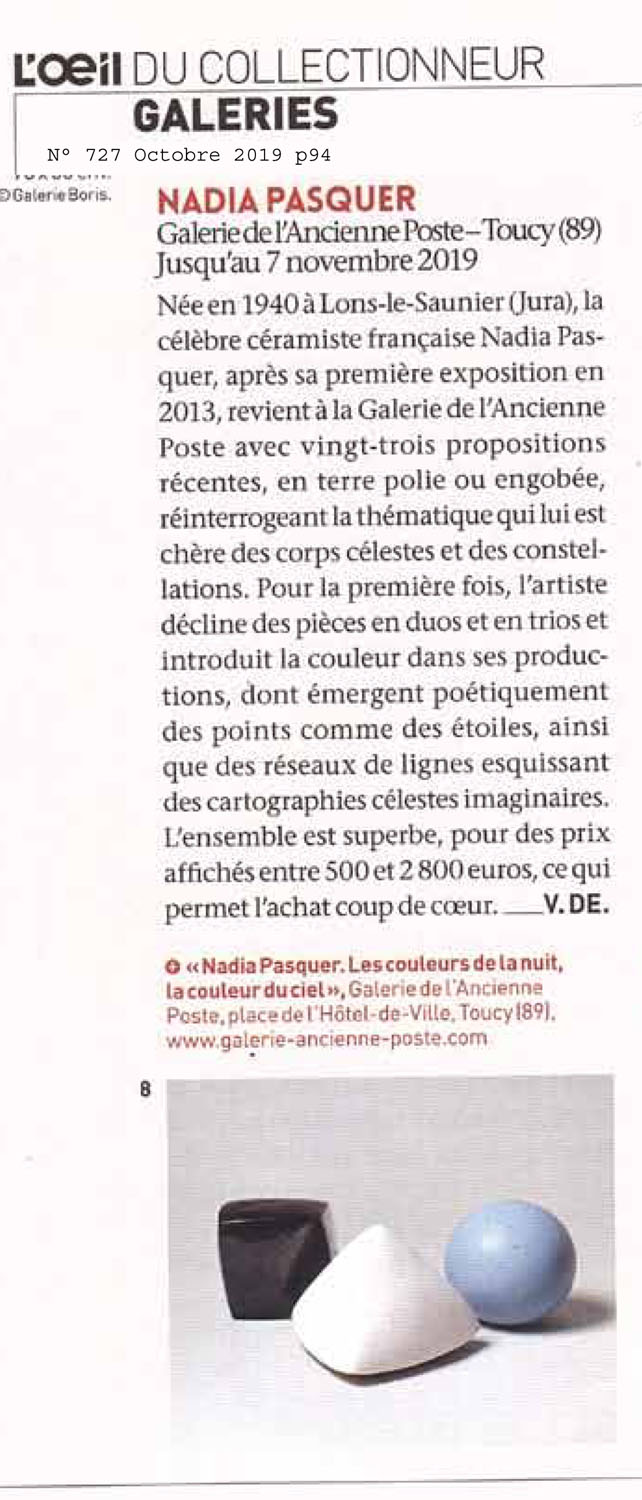 L&rsquo;Œil octobre-2019