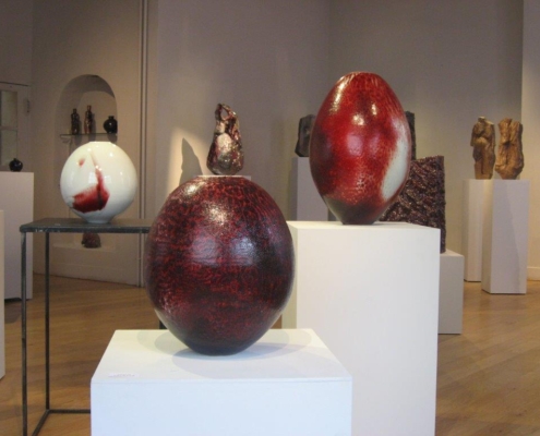 Exposition Pascal Lacroix - Galerie de l'Ancienne Poste - porcelaine - rouge de cuivre