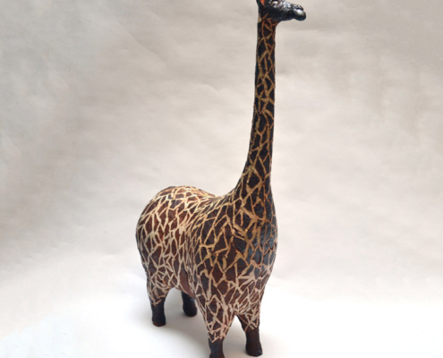 Charlotte Poulsen - Galerie de l'Ancienne Poste- girafe, décor sur grès