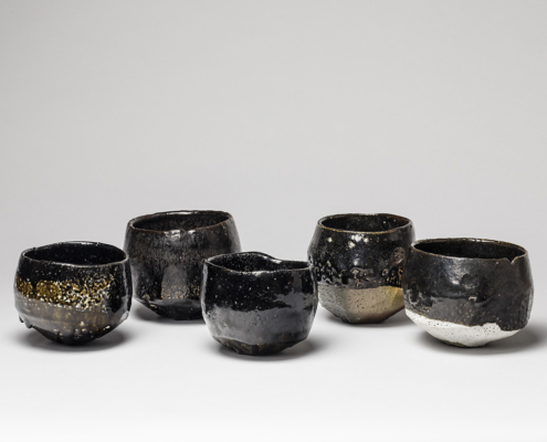 Camille Virot - bols raku noirs - le monde dans un bol - raku - céramique raku - exposition céramique - exposition en Bourgogne