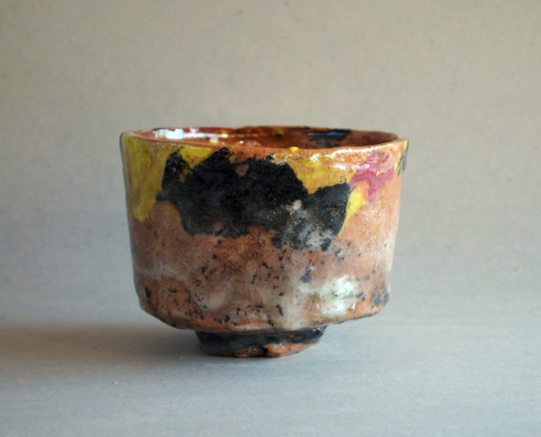 Camille Virot - raku ceramics - raku firing - ceramic exhibition - French ceramic gallery - ceramic bowls - ceramics